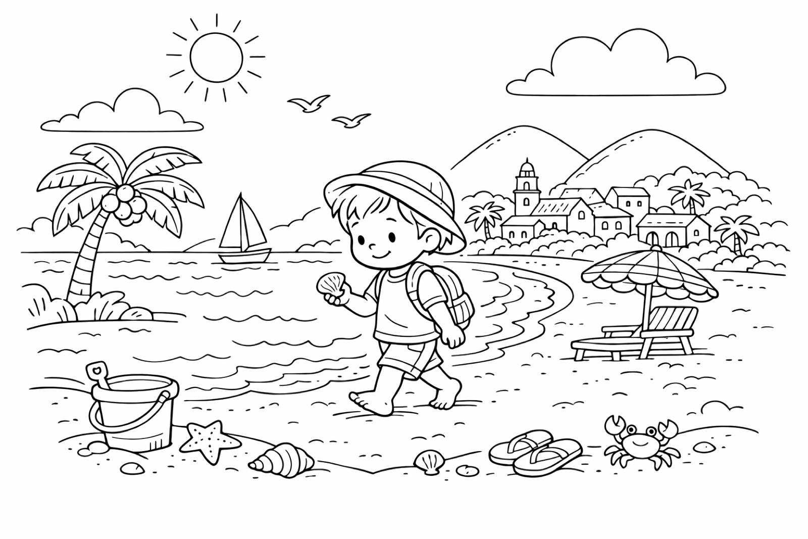 A little boy on the beach in St. Thomas
