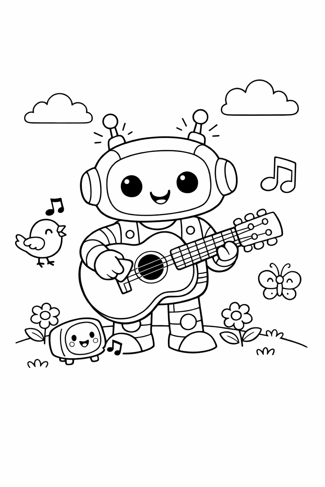 Robo-Guitar, the friendly robot