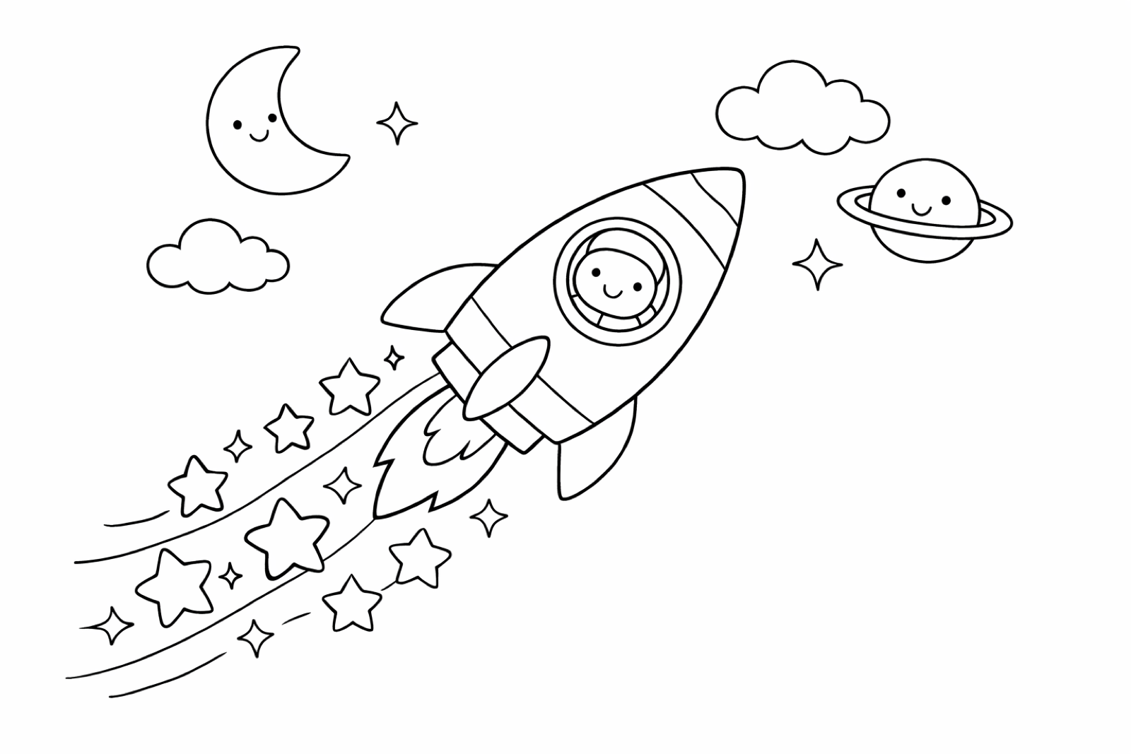 A rocket zooming through the sky