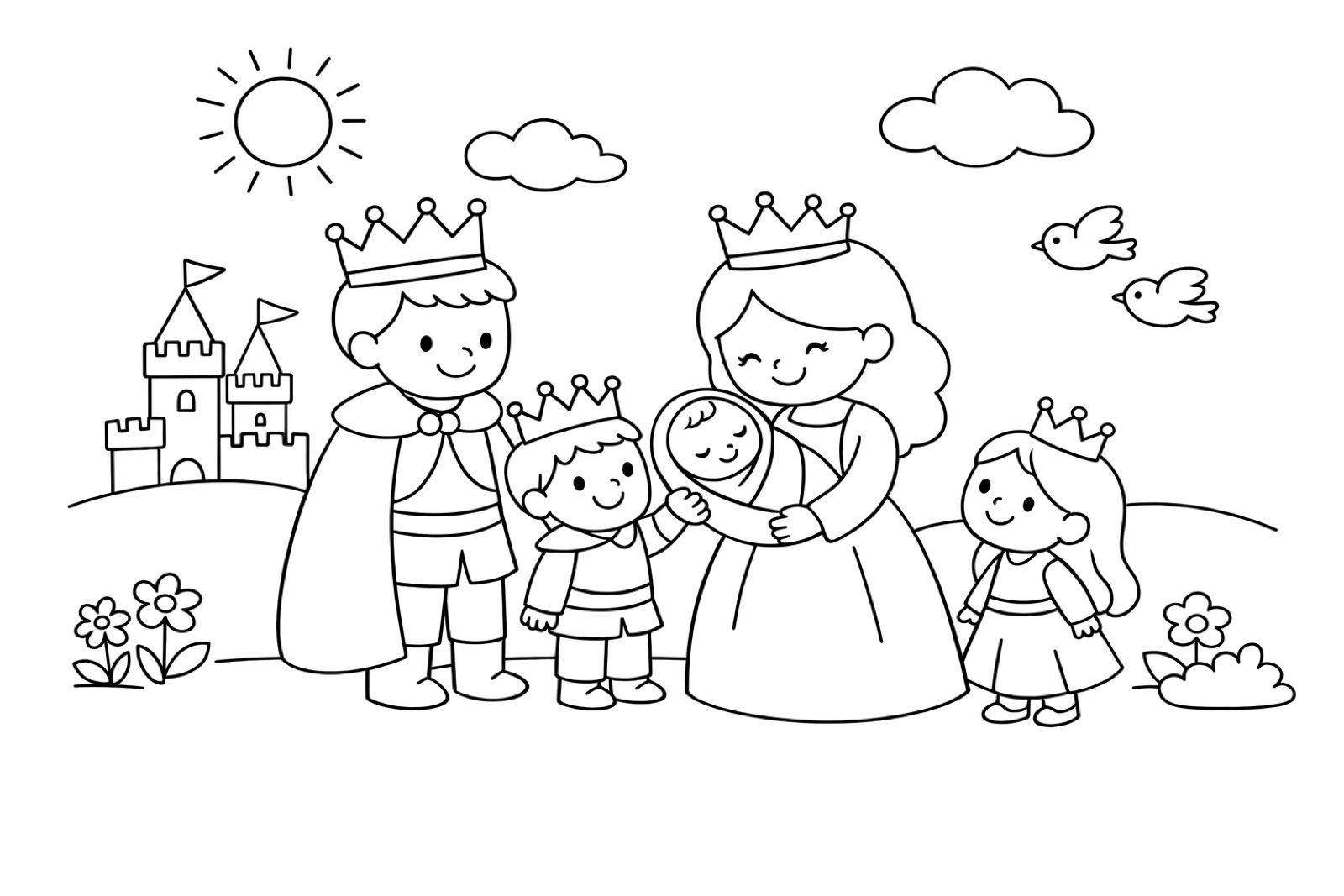 A royal family welcoming a new baby